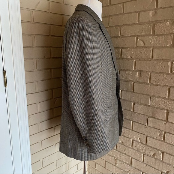 Ralph Lauren Wool Houndstooth 2 Button Blazer Sport Jacket Suit Coat Mens 44 R - Picture 3 of 13